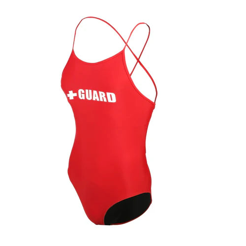 Women's Lifeguard Swimsuit Cross Back 1PC