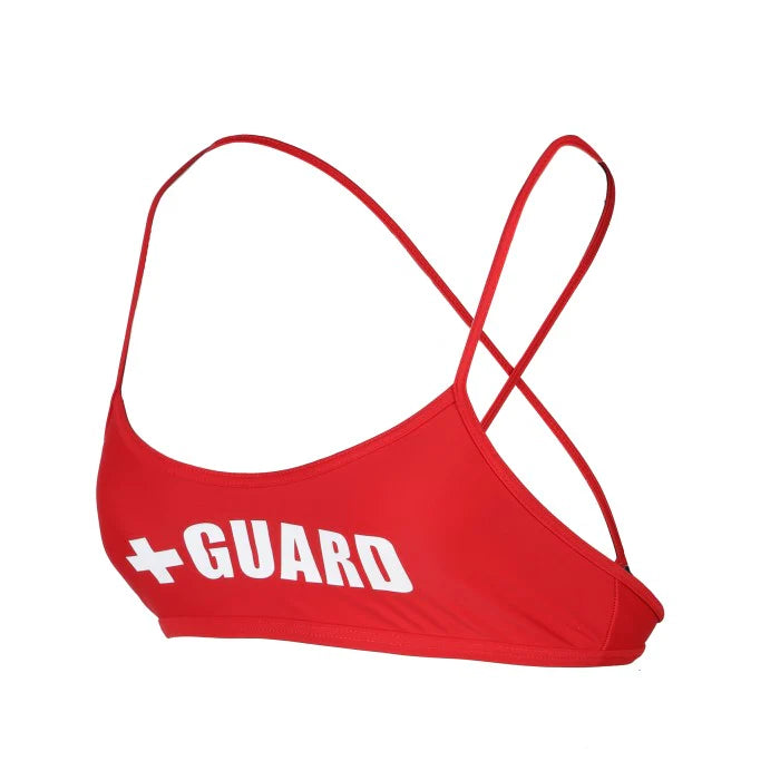Women's Lifeguard Swimsuit Cross Back Top