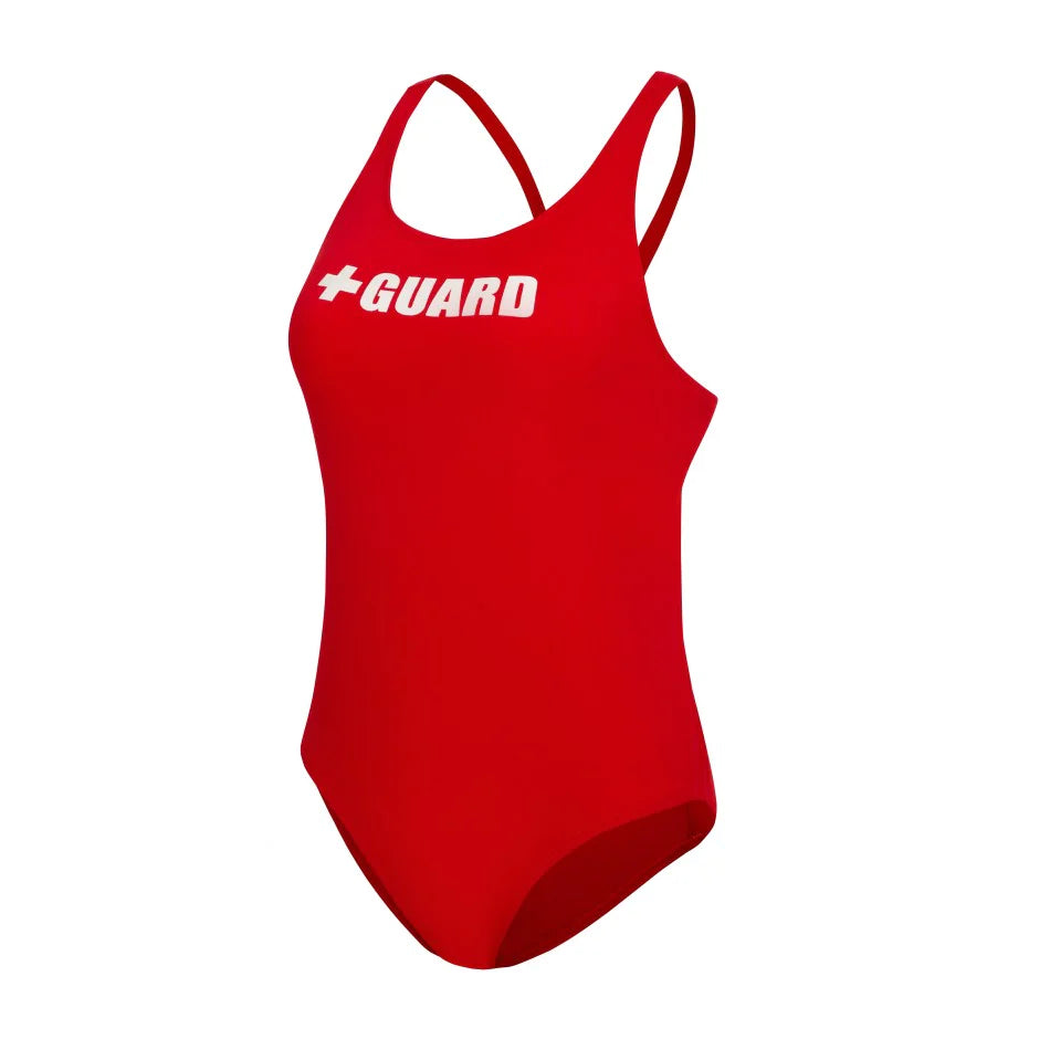 Women's Lifeguard Swimsuit Wide Straps 1PC
