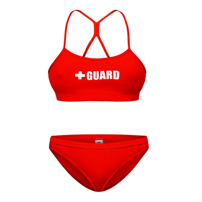 lifeguard swimsuit 2pc adjustable, lifeguard swimwear two piece, lifeguard bathing suit, lifeguard suit adjustable 2pc