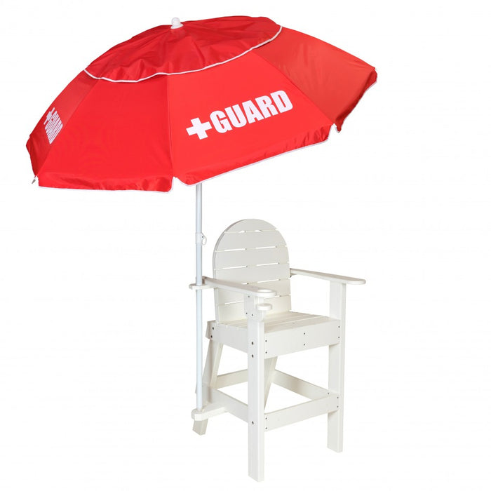 Lifeguard Chair, lifeguard chairs platform, lifeguard facility equipment, lifeguard pool equipment, lifeguard umbrella red, pool equipment, pool umbrellas