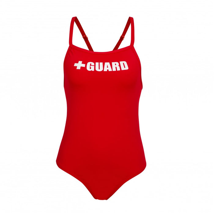 women's lifeguard swimsuit adjustable 1pc, one piece lifeguard bathing suit with cups, women's lifeguard swimsuit red