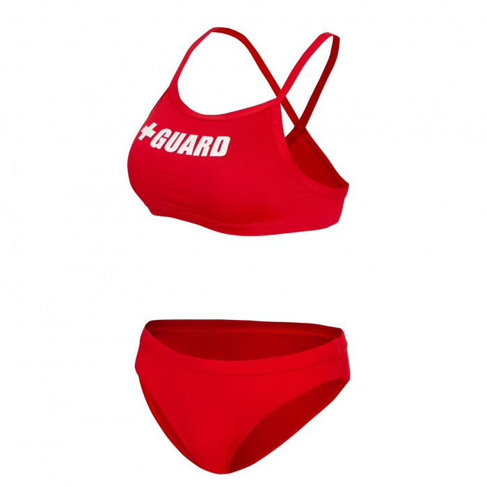 women's lifeguard swimsuit 2pc, lifeguard swimwear two piece red, lifeguard bathing suit 2pc, lifeguard bikinis, lifeguard two piece swimsuit