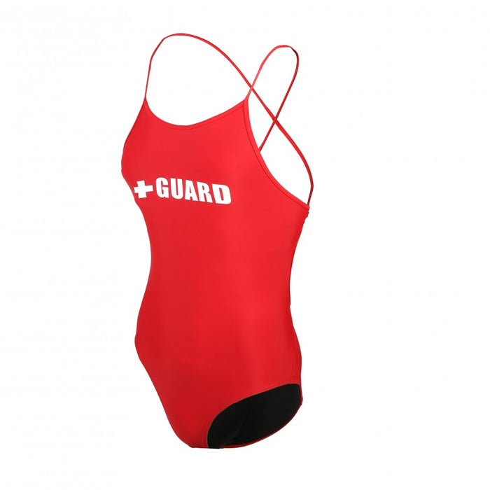 1pc women's lifeguard swimsuit cross back, women's cross back one piece lifeguard swimsuit, lifeguard bathing suit 1pc, lifeguard swimwear one piece
