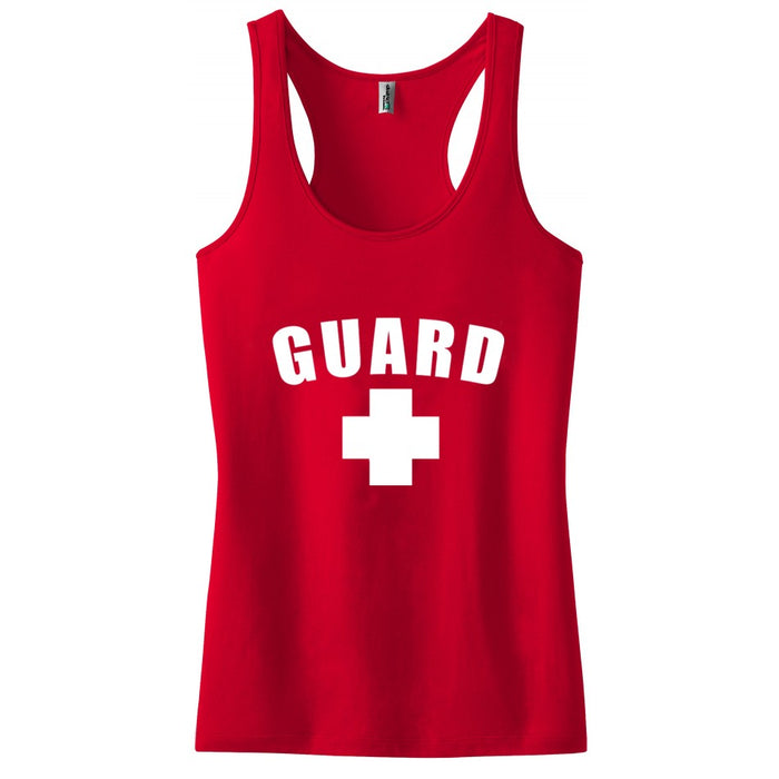 women's lifeguard tank top racerback, lifeguard apparel, lifeguard attire, lifeguard outfits, lifeguard clothing, women's tank tops, junior size