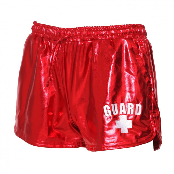 lifeguard metallic shorts for women, party halloween lifeguard shorts apparel for women